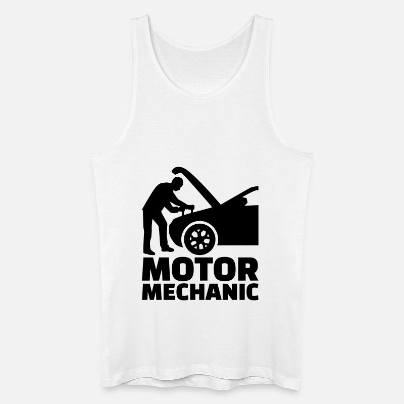 Mechaniker - Männer Bio Tank Top - Weiß