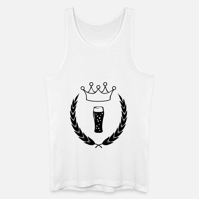 bier_symbol_01 - Männer Bio Tank Top - Weiß