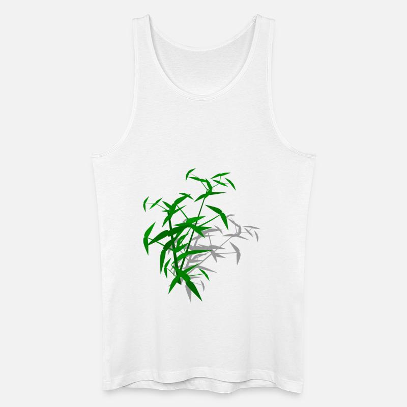 Bambus mit Schatten - Männer Bio Tank Top - Weiß