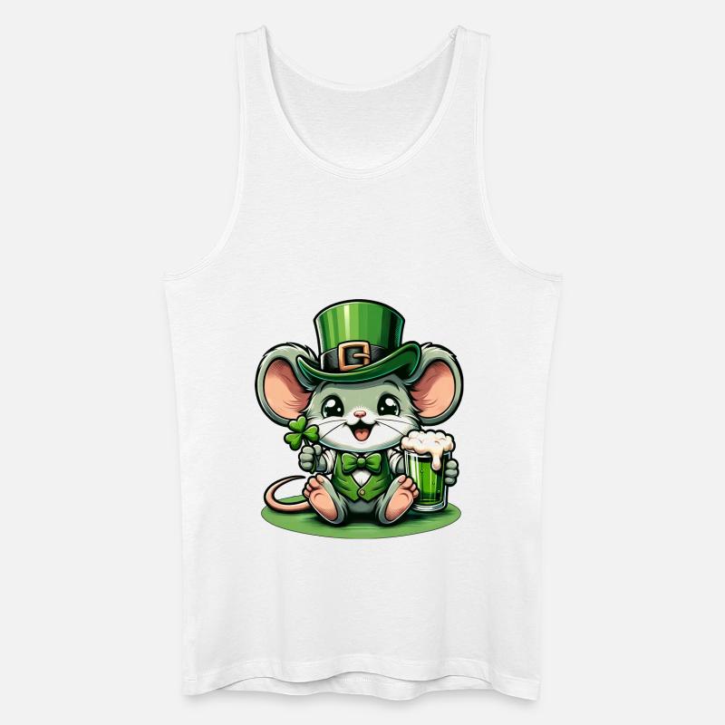St. Patrick's Maus im Festlook - Männer Bio Tank Top - Weiß
