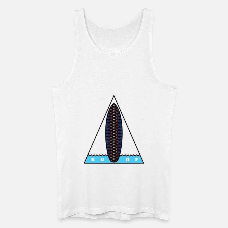 Surf-Dreieck - Männer Bio Tank Top - Weiß