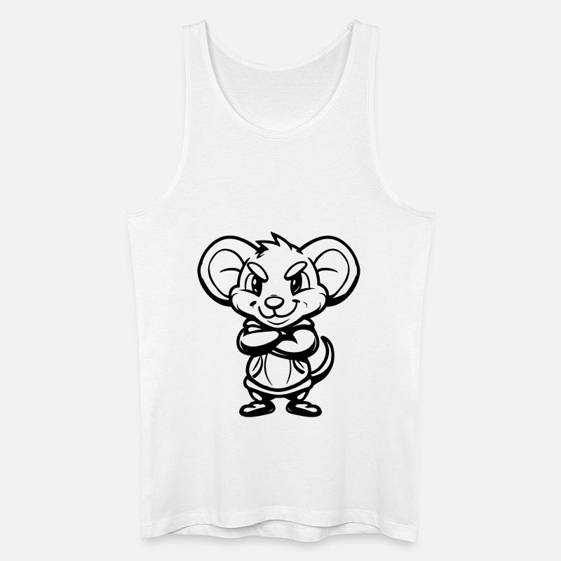 maus - Männer Bio Tank Top - Weiß