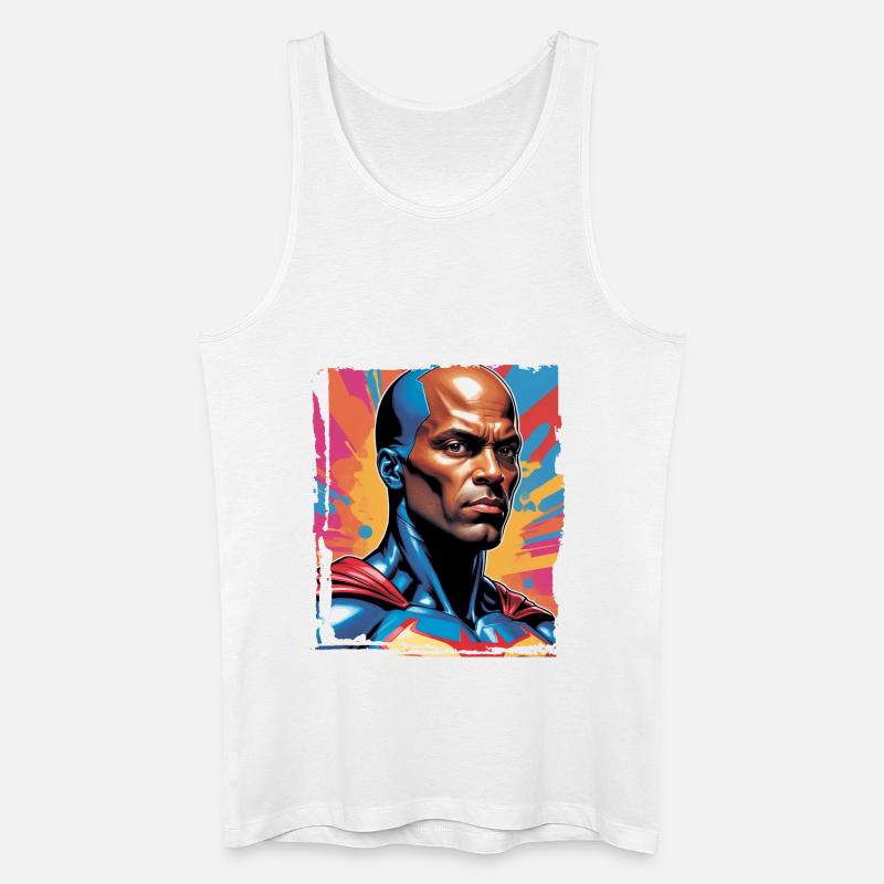 Porträt eines Sci-Fi-Superhelden - Männer Bio Tank Top - Weiß