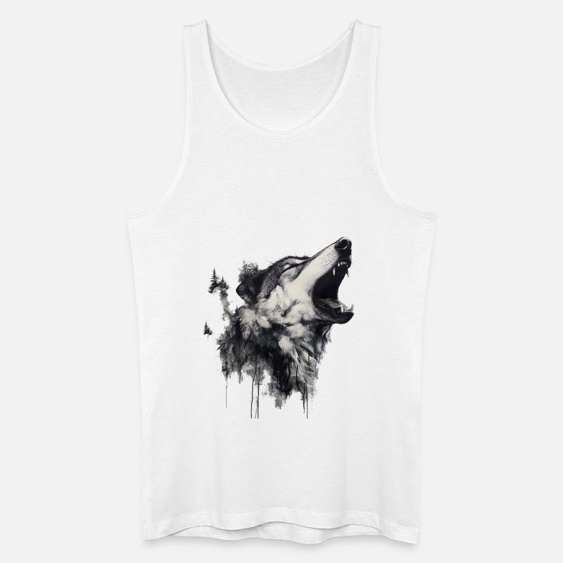 Die Wolfsangst, ein komplexes Phänomen - Männer Bio Tank Top - Weiß