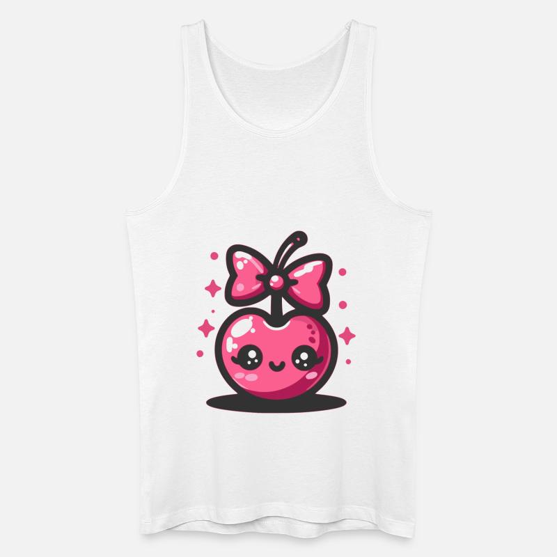 Niedliche Kirsche - Männer Bio Tank Top - Weiß
