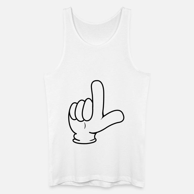 Zeigefinger - Männer Bio Tank Top - Weiß