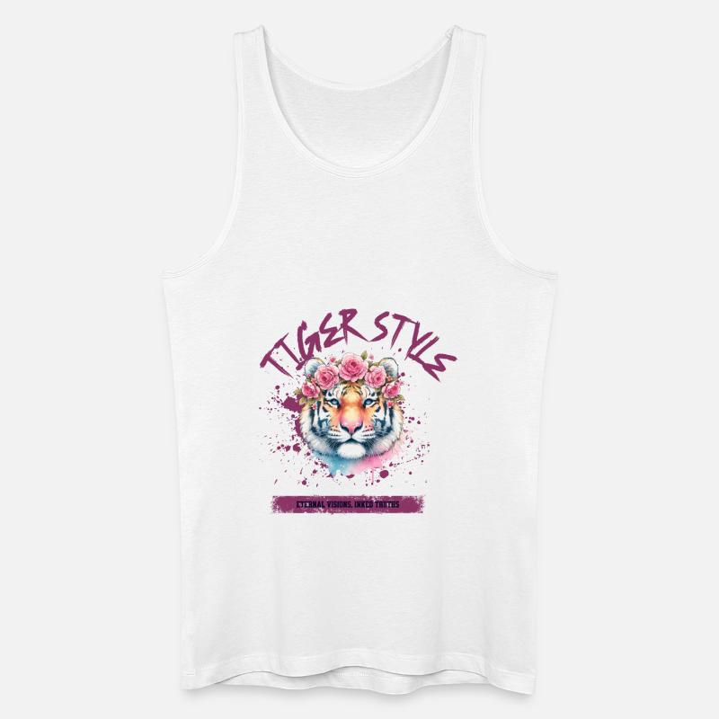 Tiger style - Men’s Organic Tank Top - white