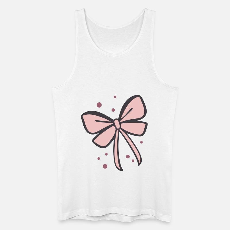 Schleife Geschenkschleife - Männer Bio Tank Top - Weiß