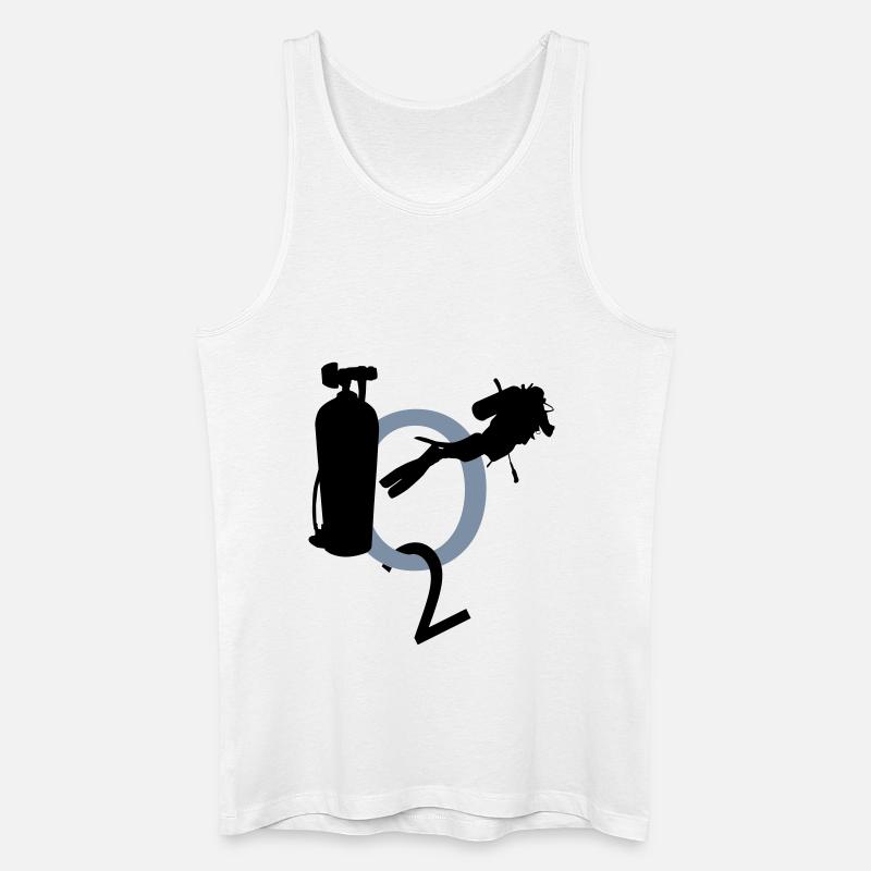Diving - Männer Bio Tank Top - Weiß
