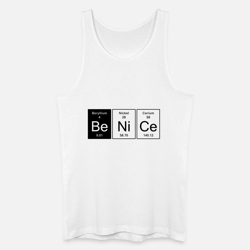 Nice - Be Nice - Männer Bio Tank Top - Weiß