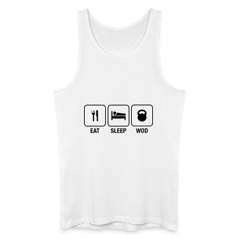Mangez le sommeil WOD - Débardeur bio Homme - blanc - Devant
