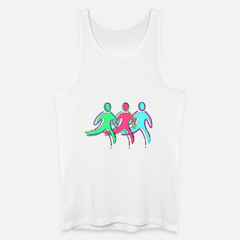 Lauftraining, Sportler - Männer Bio Tank Top - Weiß