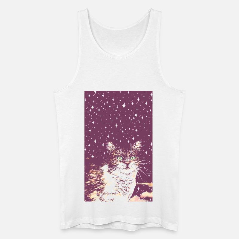 STERN-KÄTZCHEN - Männer Bio Tank Top - Weiß