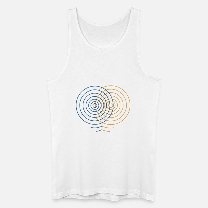 Concentric Interference – Physics Design - Men’s Organic Tank Top - white