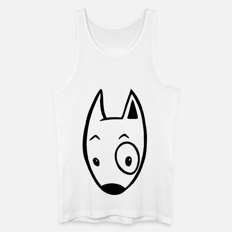 Kleiner schwarzer Hund - Männer Bio Tank Top - Weiß