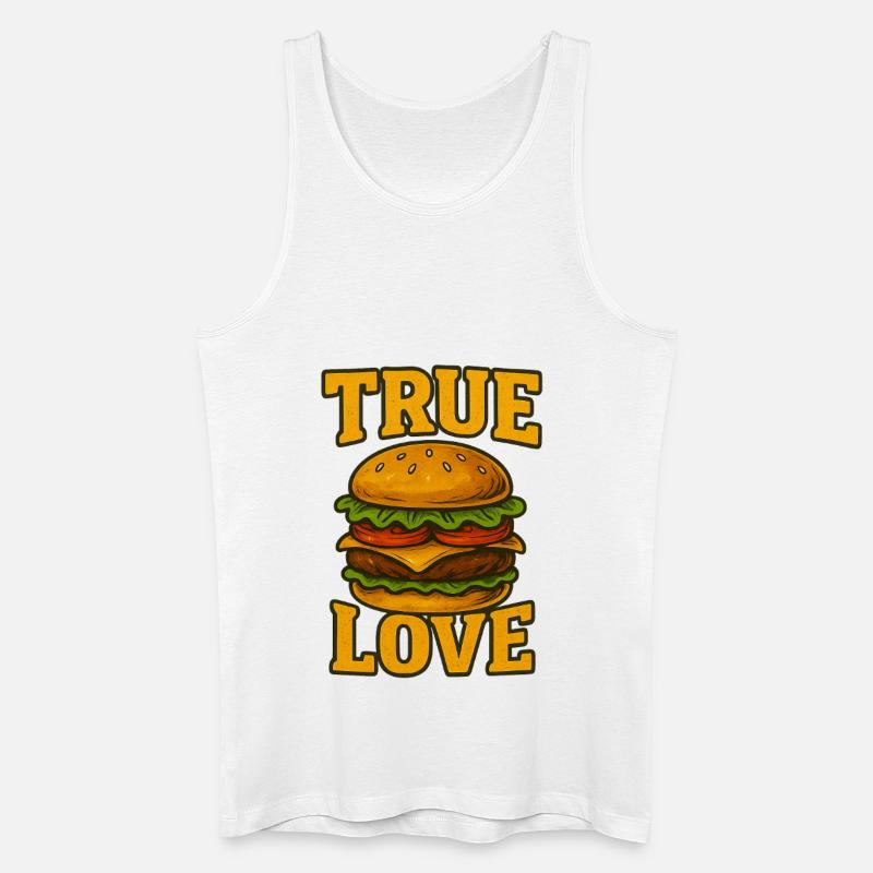 Authentische Burger-Liebe-Illustration - Männer Bio Tank Top - Weiß
