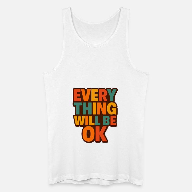 Alles wird gut, Retro-Typ - Männer Bio Tank Top - Weiß