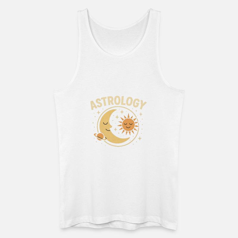 Astrologie Mond und Sonne - Männer Bio Tank Top - Weiß