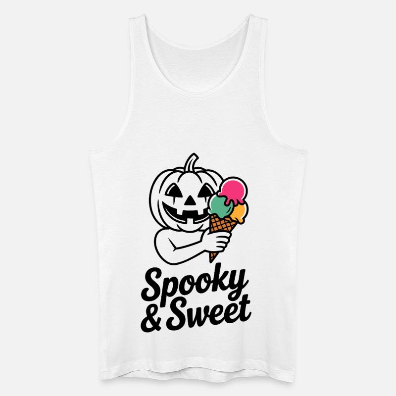 Halloweenkürbis mit Eiscreme - Männer Bio Tank Top - Weiß