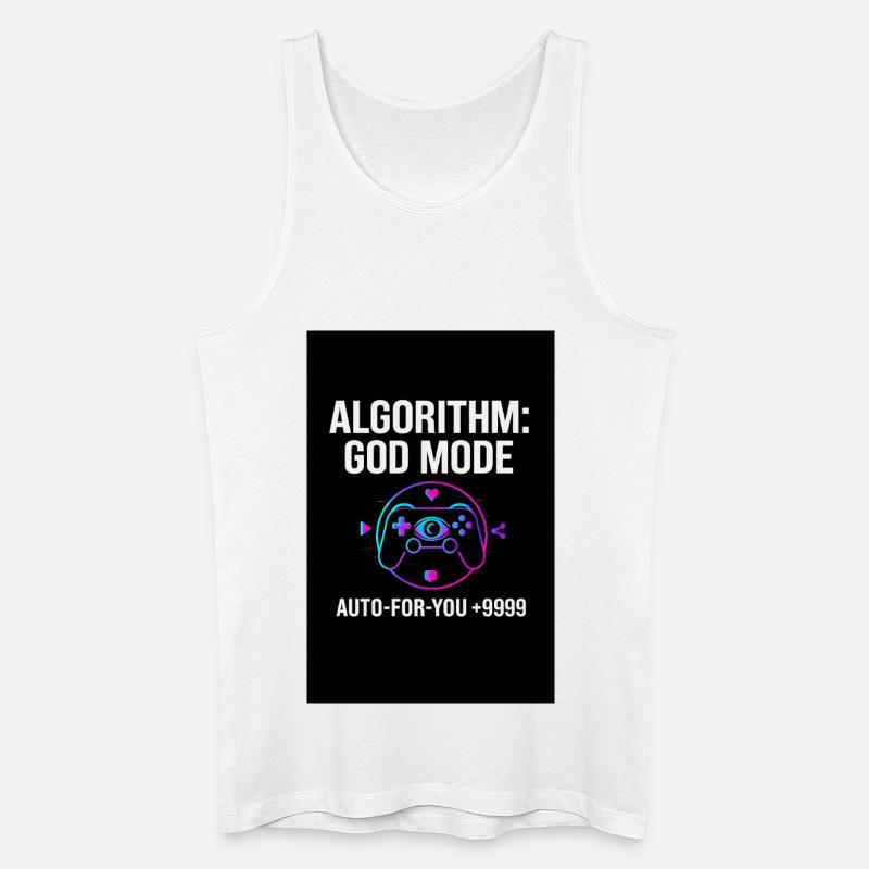 Algorithm God Mode - Men’s Organic Tank Top - white