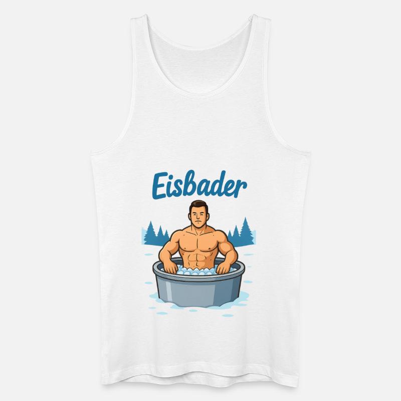 Eisbader Muskelmann im Eisbad - Men’s Organic Tank Top - white