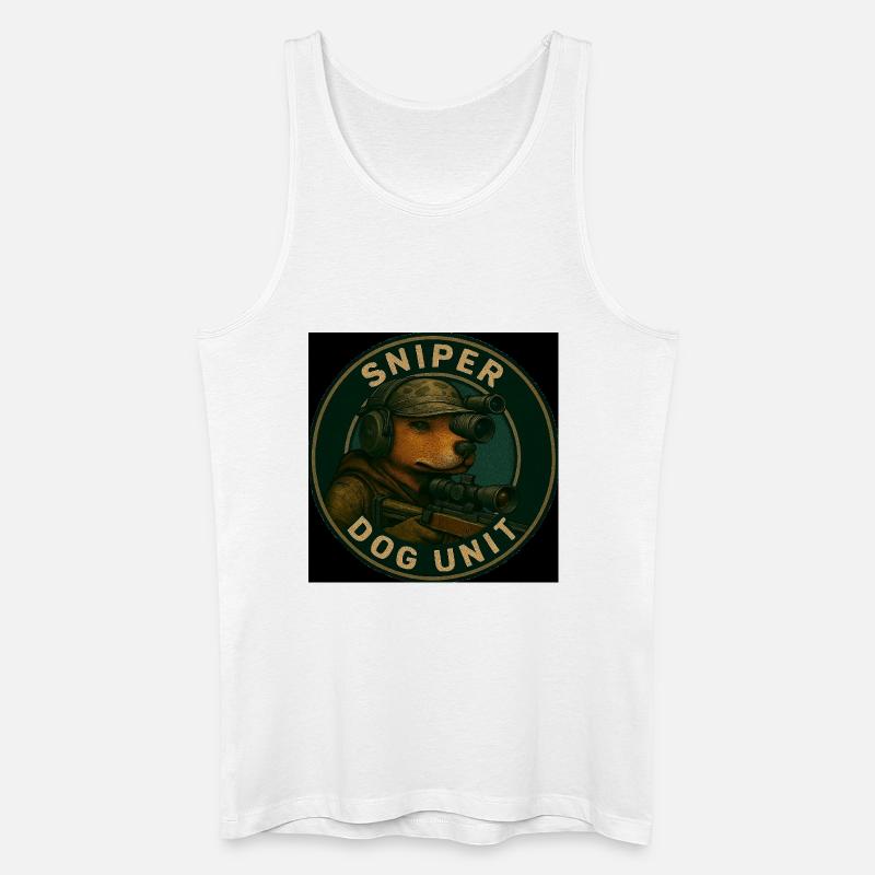 Sniper Dog Unit - Männer Bio Tank Top - Weiß