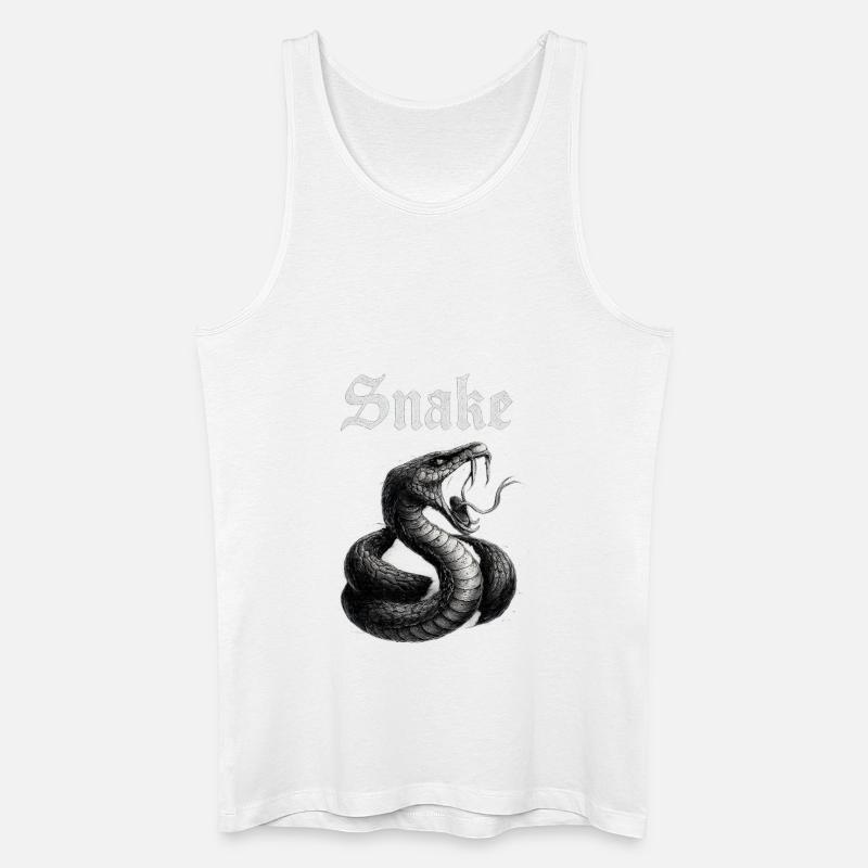 Gothischer Schlangenprint Fans Geschenkidee  - Männer Bio Tank Top - Weiß