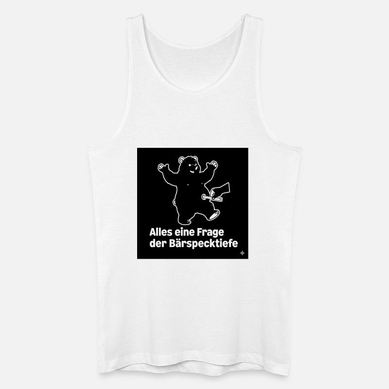Bärspecktiefe schwarz - Männer Bio Tank Top - Weiß