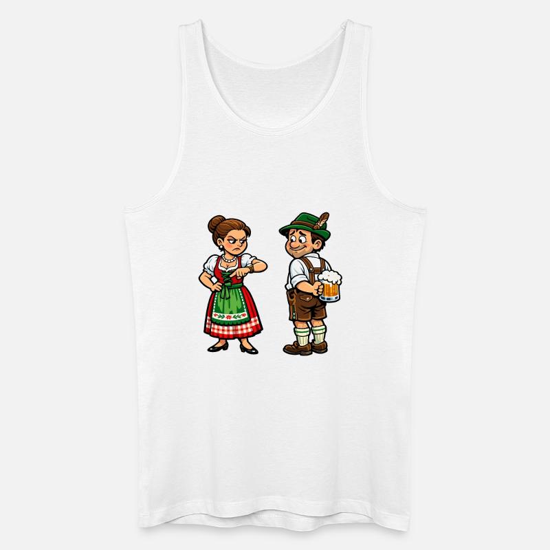 Ehe-Humor Chef & Bier - Männer Bio Tank Top - Weiß