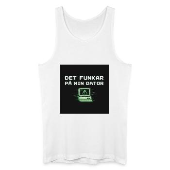Develops humor – it works on my computer - Men’s Organic Tank Top - white - Front
