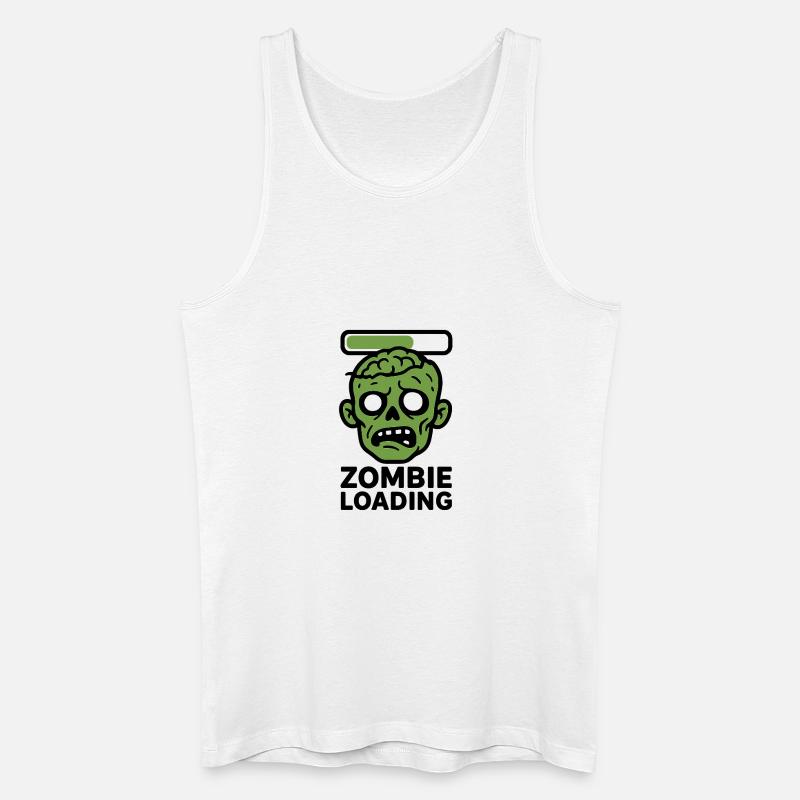 Zombie Loading Schädel Grafik - Männer Bio Tank Top - Weiß