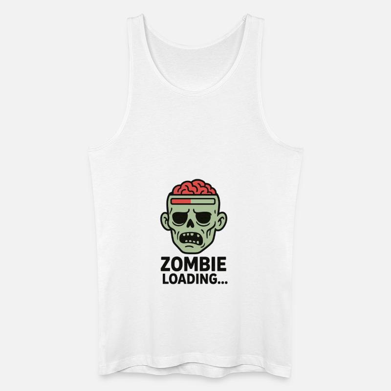 Zombie Loading Schädel Grafik - Männer Bio Tank Top - Weiß