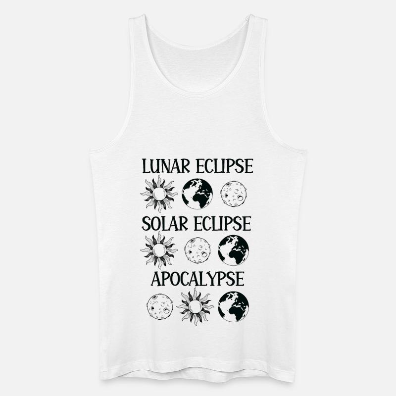 Lunar Eclipse Solar Eclipse Apocalypse - Men’s Organic Tank Top - white