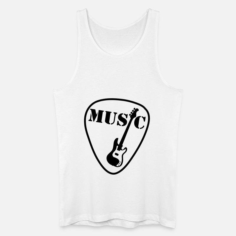 gitarre - Männer Bio Tank Top - Weiß