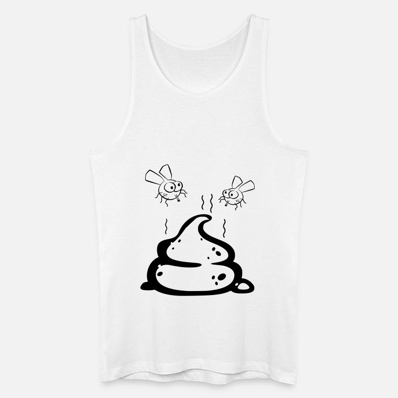 Scheisse mit Fliegenpaar - Männer Bio Tank Top - Weiß