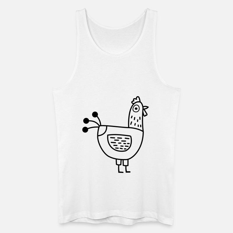 Huhn - Männer Bio Tank Top - Weiß