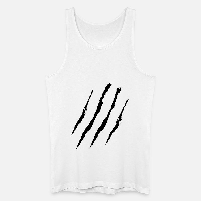 claw marks - Männer Bio Tank Top - Weiß