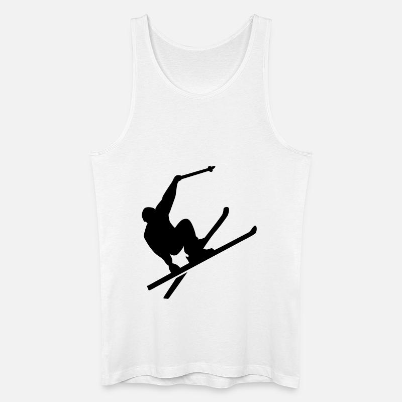 Ski - Männer Bio Tank Top - Weiß