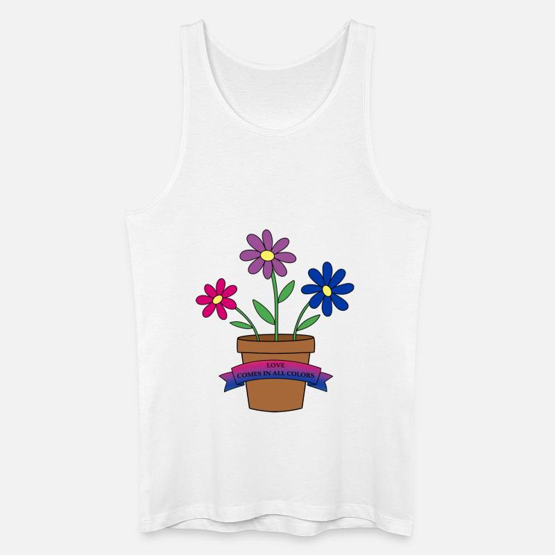 bisexual flowers - Männer Bio Tank Top - Weiß