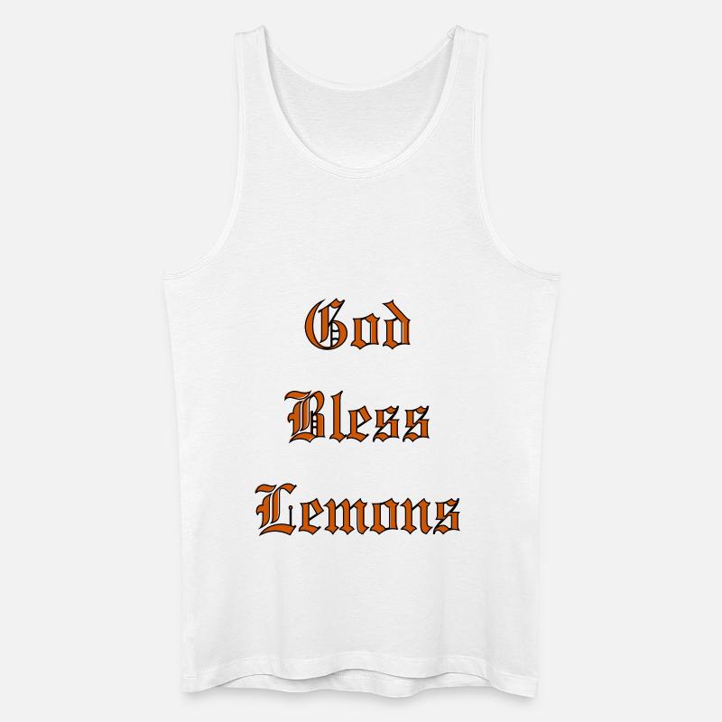 GodBlessLemons - Männer Bio Tank Top - Weiß