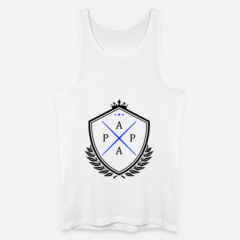 papa wappen dad - Männer Bio Tank Top - Weiß