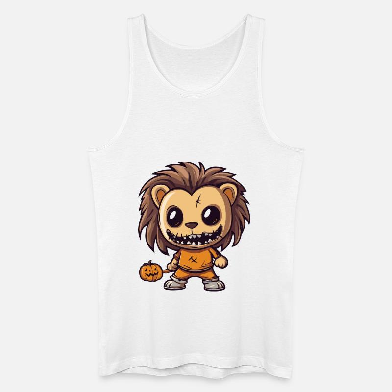 Löwe Halloween Comic Lustig - Männer Bio Tank Top - Weiß