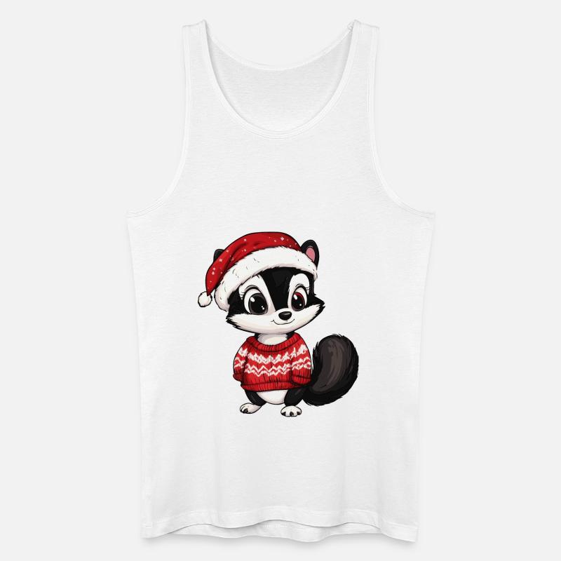 Stinktier Weihnachten Comic - Männer Bio Tank Top - Weiß
