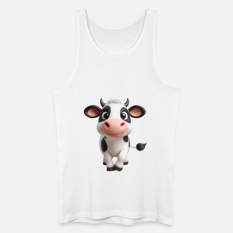 Kuh 3 - Männer Bio Tank Top - Weiß