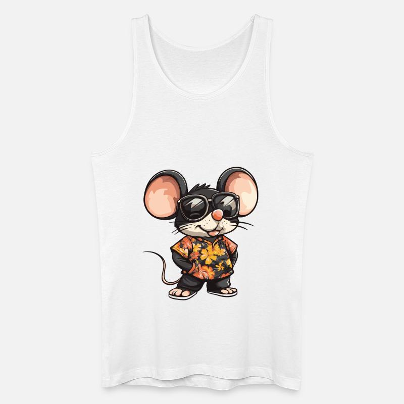 Maus Comic Lustig Sommer - Männer Bio Tank Top - Weiß