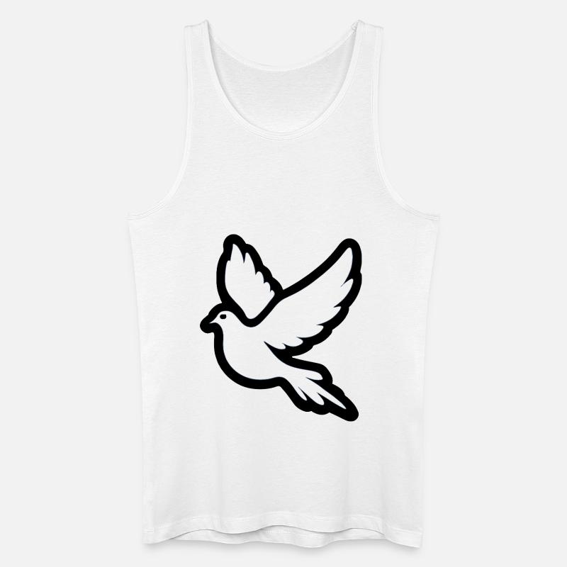Peace Pidgeon Dove - Religion Design - Männer Bio Tank Top - Weiß