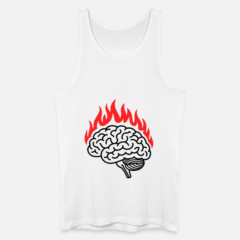Overthinking - Funny Introvert Quote - Männer Bio Tank Top - Weiß