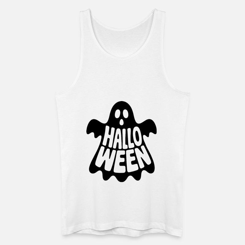 Ghost - Cooles Halloween Logo - Männer Bio Tank Top - Weiß
