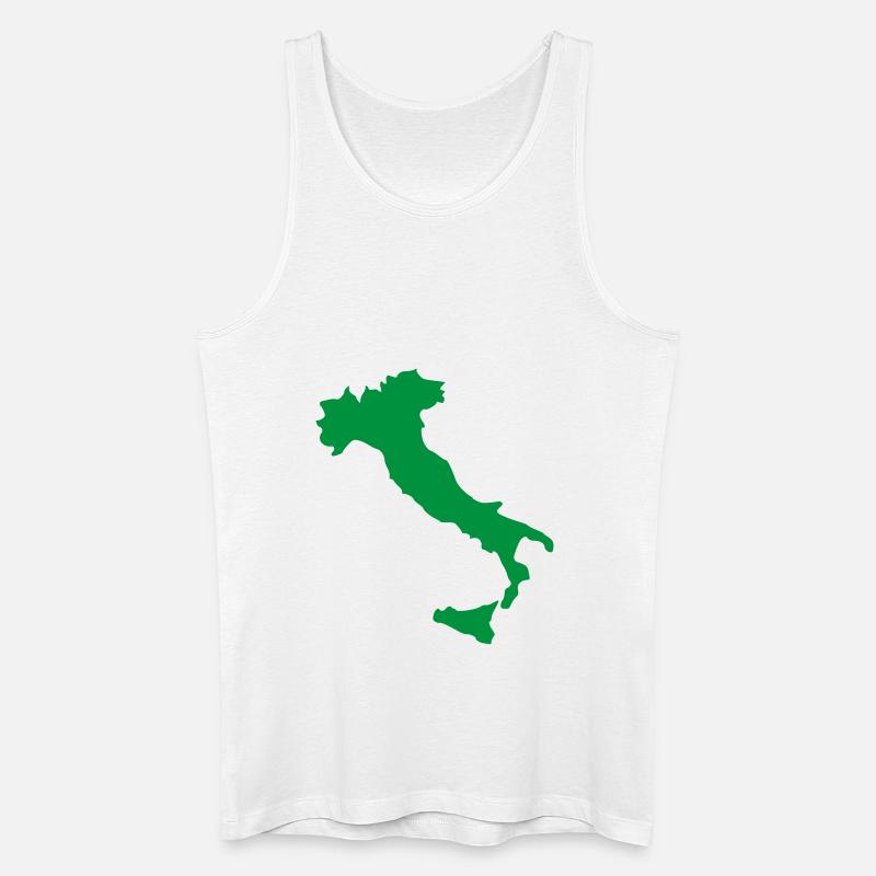 Italien - Männer Bio Tank Top - Weiß
