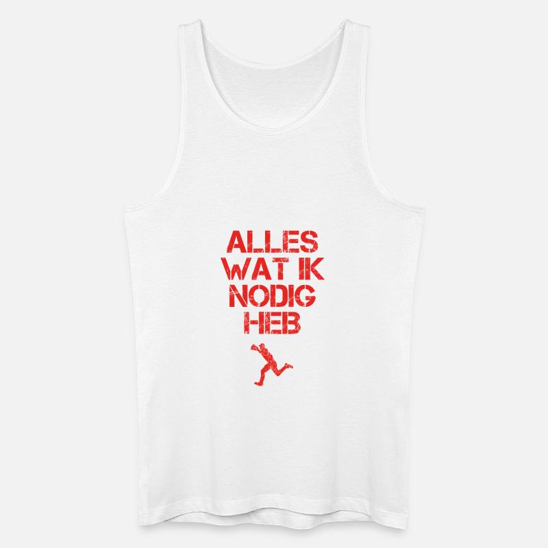 presentje wat ik nodig baseball - Männer Bio Tank Top - Weiß